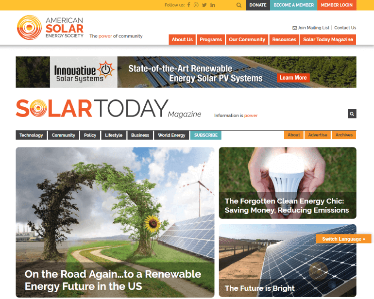 美国太阳能社会博客